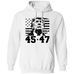 Trump 2024 45 47 White Hoodie