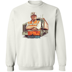 Donald Trump With Barbage Truck Sweatshirt