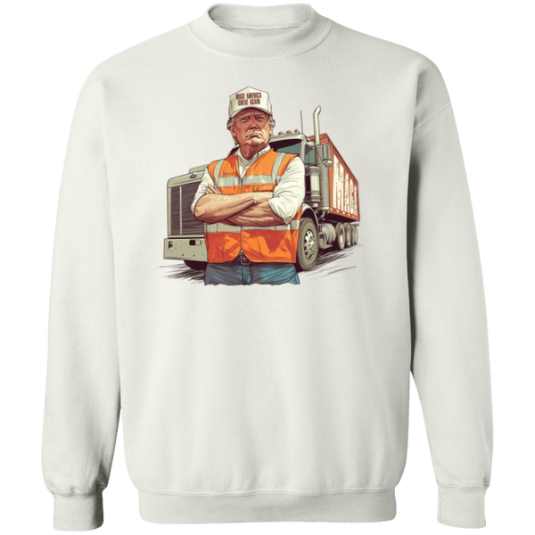 Donald Trump With Barbage Truck Sweatshirt