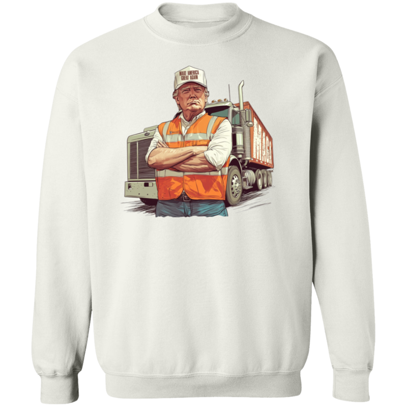 Donald Trump With Barbage Truck Sweatshirt