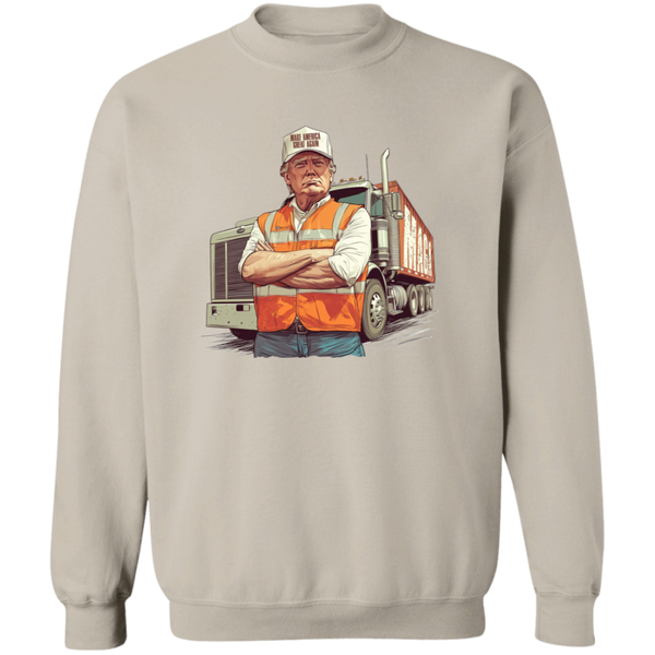 Donald Trump With Garbage Truck Sweatshirt