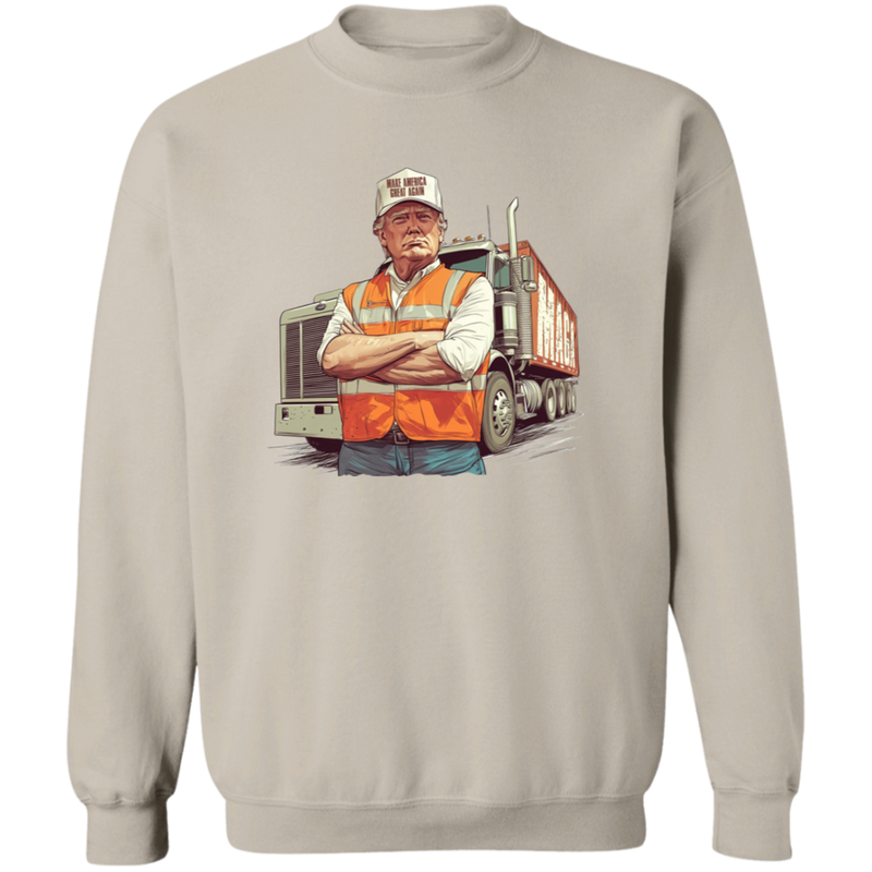 Donald Trump With Garbage Truck Sweatshirt