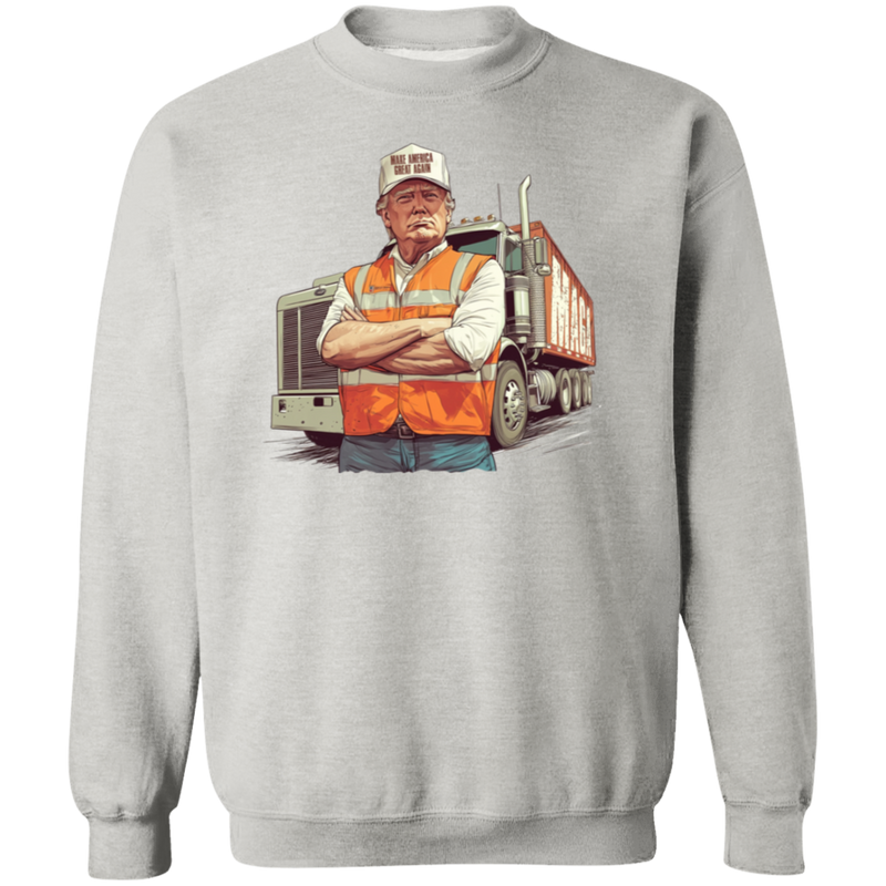 Donald Trump With Barbage Truck Sweatshirt