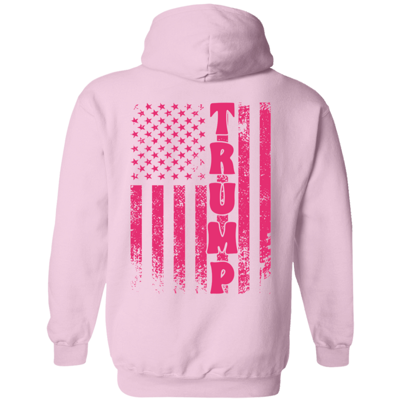 Trump 2024 MAGA Pink Flag Hoodie