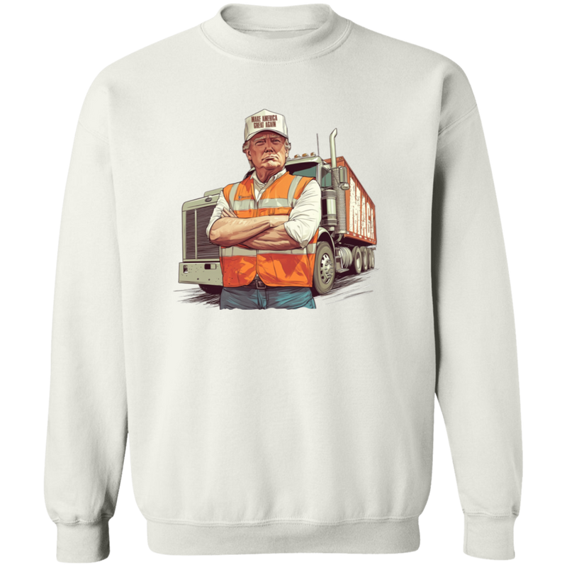 Donald Trump With Garbage Truck Sweatshirt