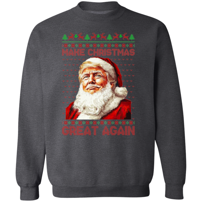 Make Christmas Great Again Santa Trump Sweatshirt