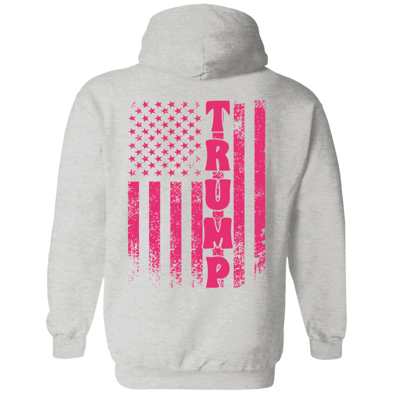 Trump 2024 MAGA Pink Flag Hoodie