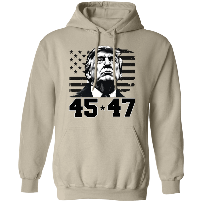 Trump 2024 45 47 White Hoodie