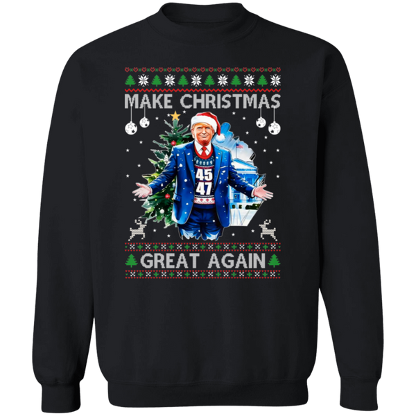 Make Christmas Great Again 45 47 Sweatshirt