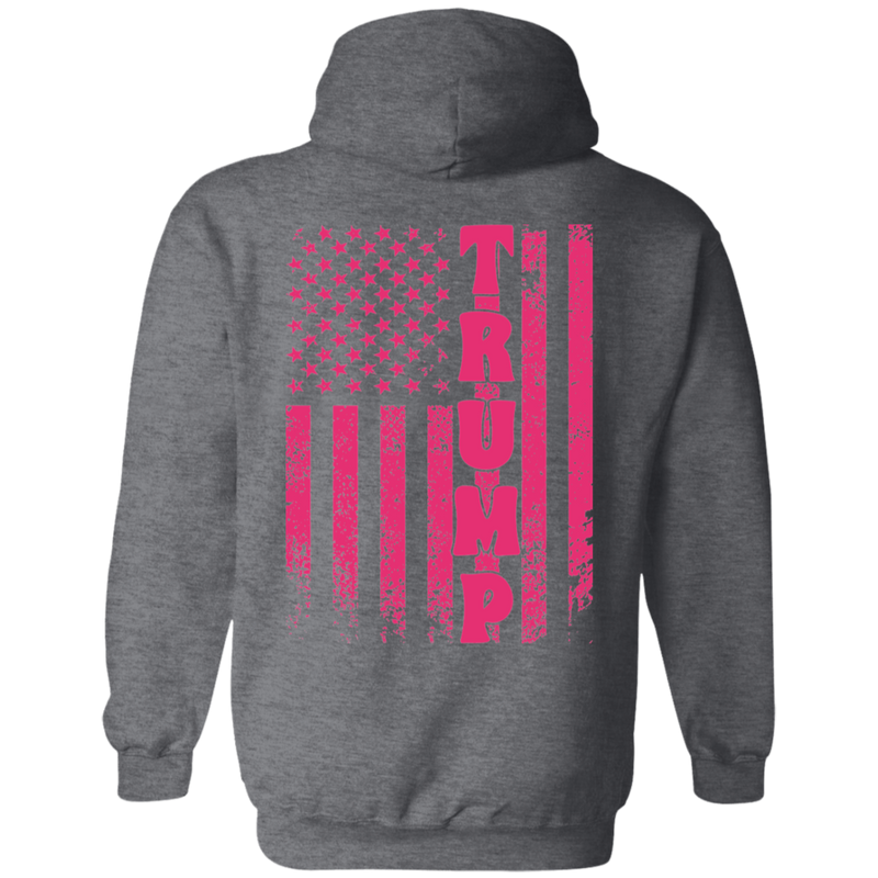 Trump 2024 MAGA Pink Flag Hoodie