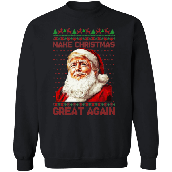 Make Christmas Great Again Santa Trump Sweatshirt