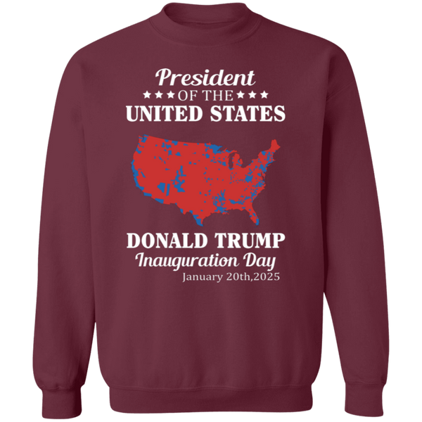 47th US President Inauguration Red Map Sweatshirt