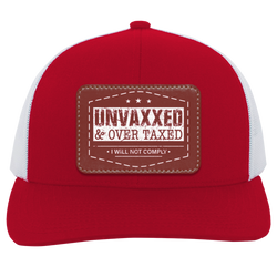 Unvaxxed And Overtaxed Trucker Hat - Red