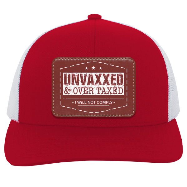 Unvaxxed And Overtaxed Trucker Hat - Red