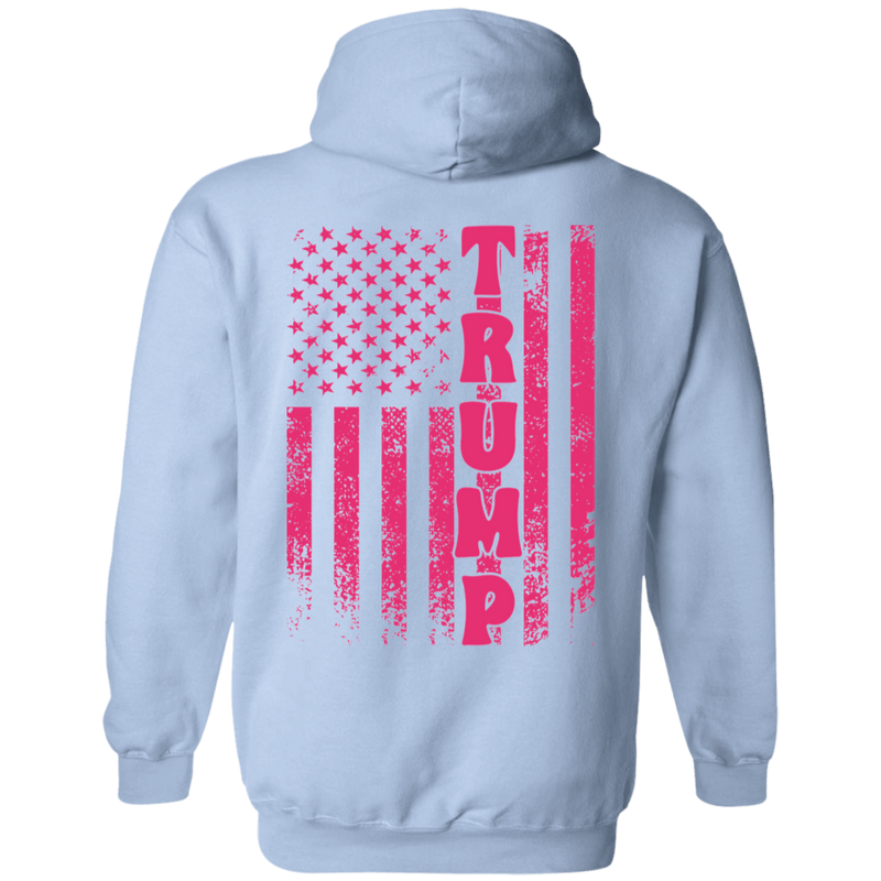 Trump 2024 MAGA Pink Flag Hoodie