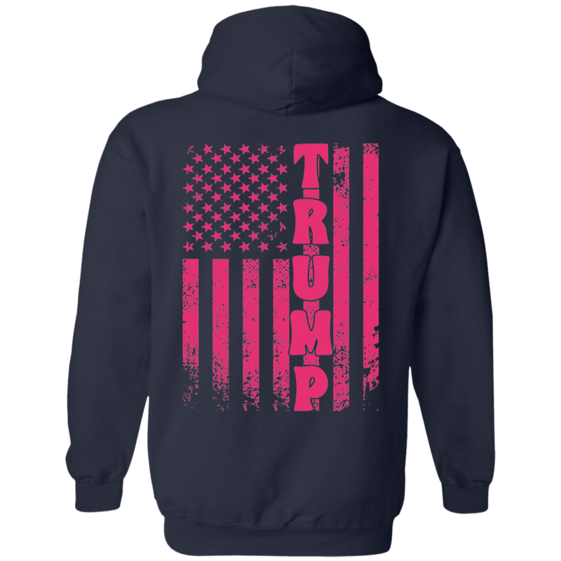 Trump 2024 MAGA Pink Flag Hoodie