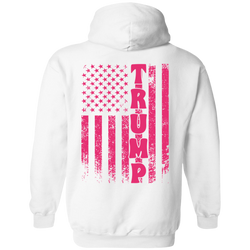 Trump 2024 MAGA Pink Flag Hoodie