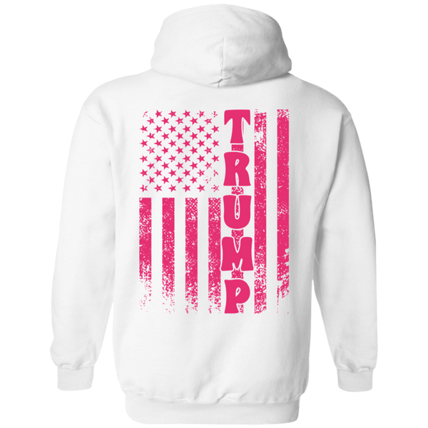 Trump 2024 MAGA Pink Flag Hoodie