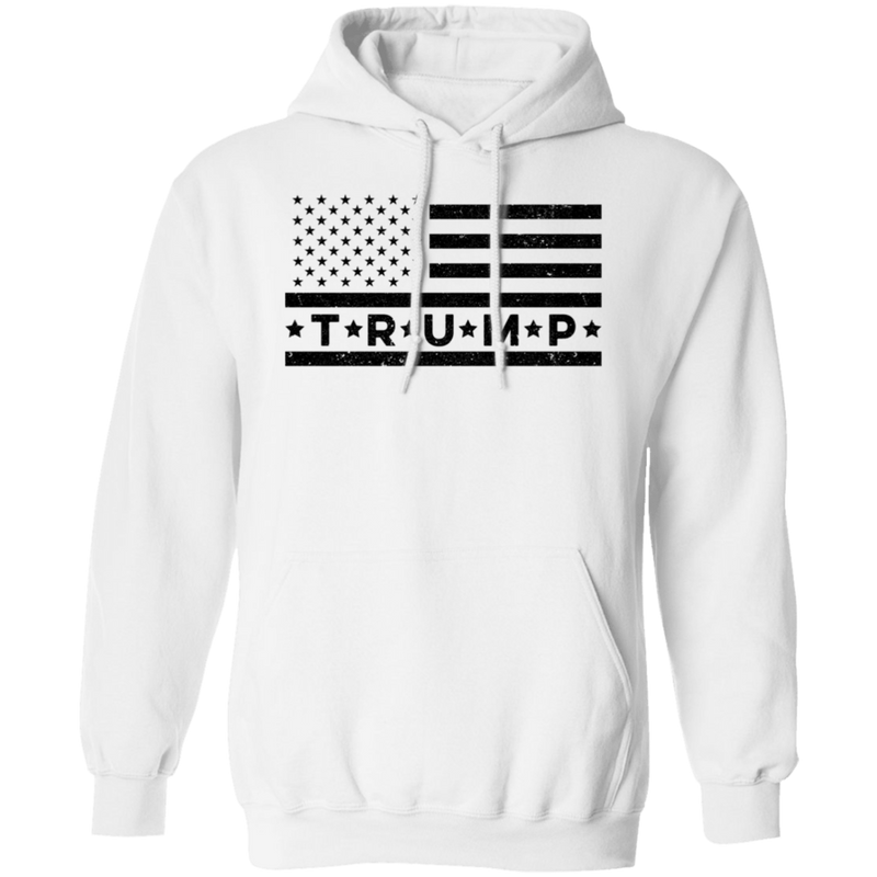 Trump Flag White Hoodie