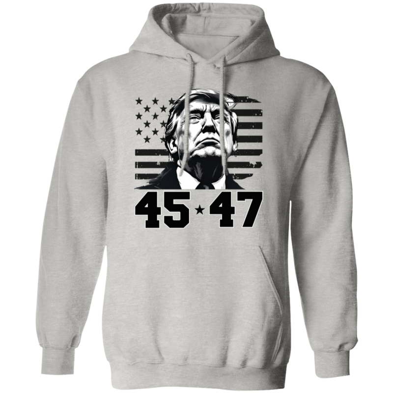 Trump 2024 45 47 White Hoodie