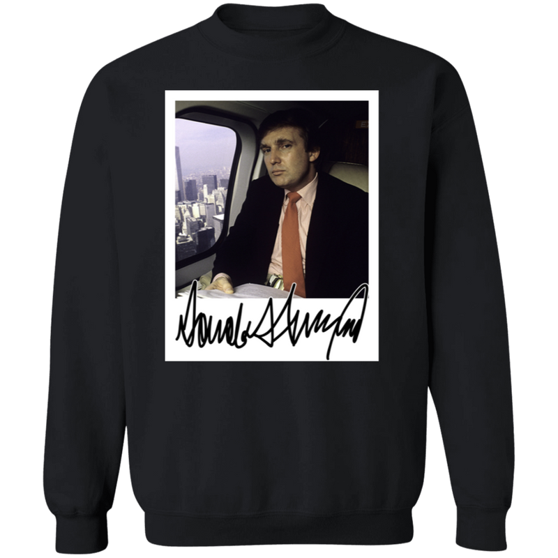 Donald J. Trump Portrait Signature Signed Sweatshirt