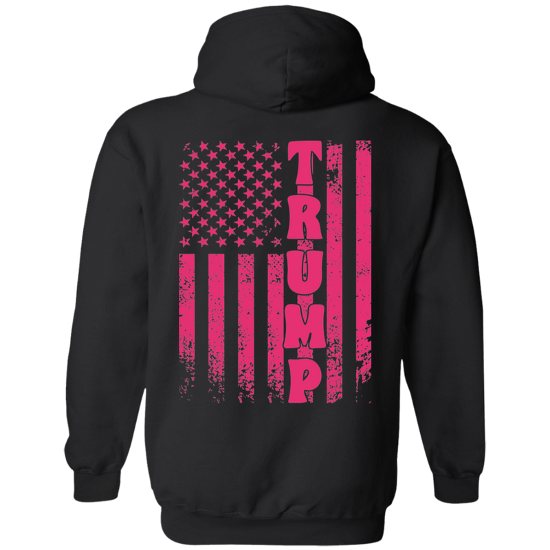 Trump 2024 MAGA Pink Flag Hoodie