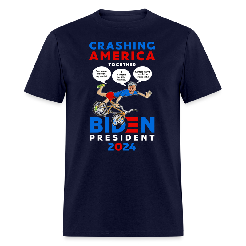 Crashing America Together T-Shirt - navy