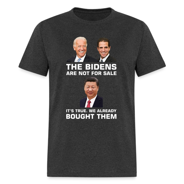 The Bidens Are Not For Sale T-Shirt - heather black