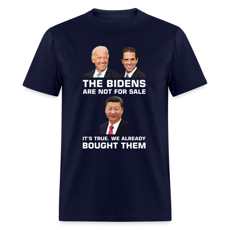 The Bidens Are Not For Sale T-Shirt - navy