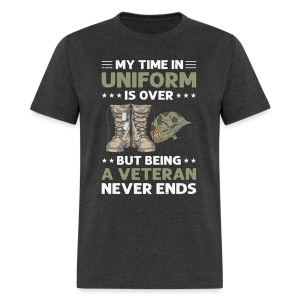 My Time In Uniform Is Over T-Shirt - heather black