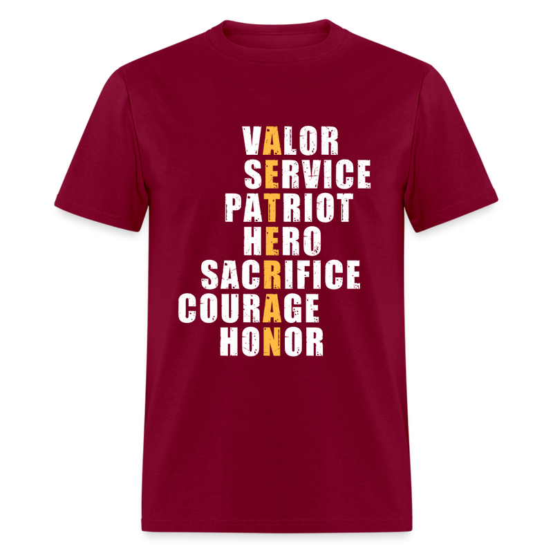 Valor Service Patriot T-Shirt - burgundy