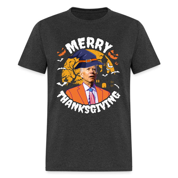 Merry Thanksgiving T-Shirt - heather black