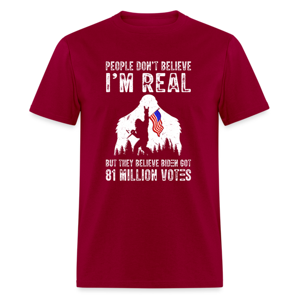 I'm Real T-Shirt - dark red