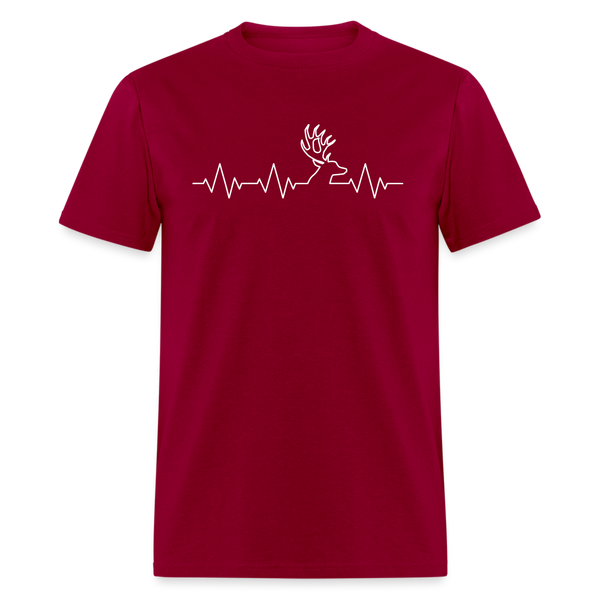 Buck Heartbeat T-Shirt - dark red