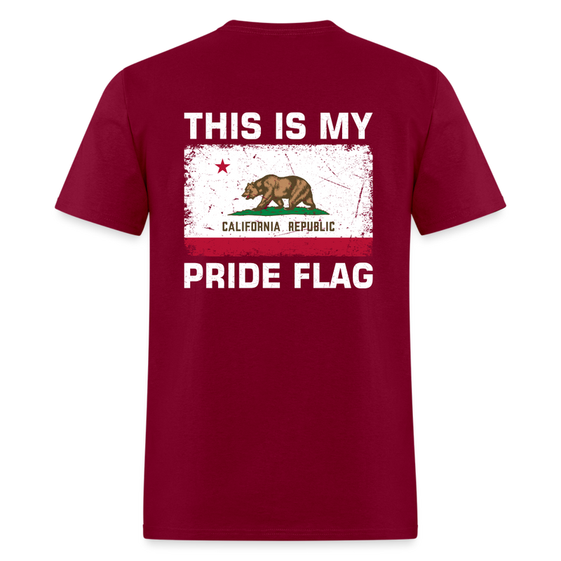 This Is My Pride Flag - California T-Shirt - burgundy