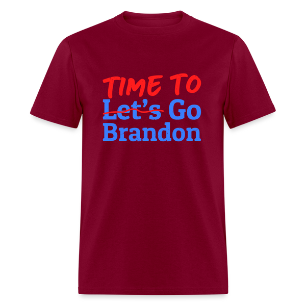 Time To Go Brandon T shirt - burgundy