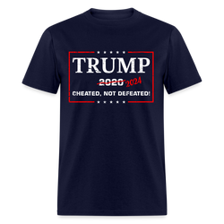 Trump 2024 Cheated Not Defeated T shirt - navy