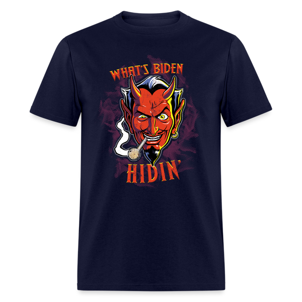 What's Biden Hidin T Shirt - navy