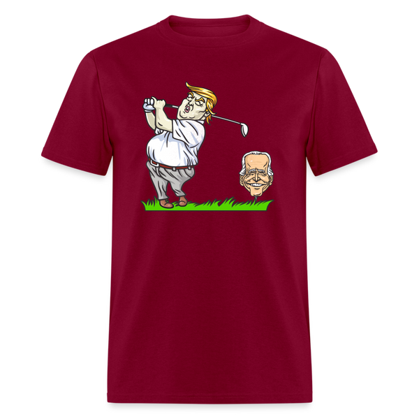 Trump Vs Biden Golf T Shirt - burgundy