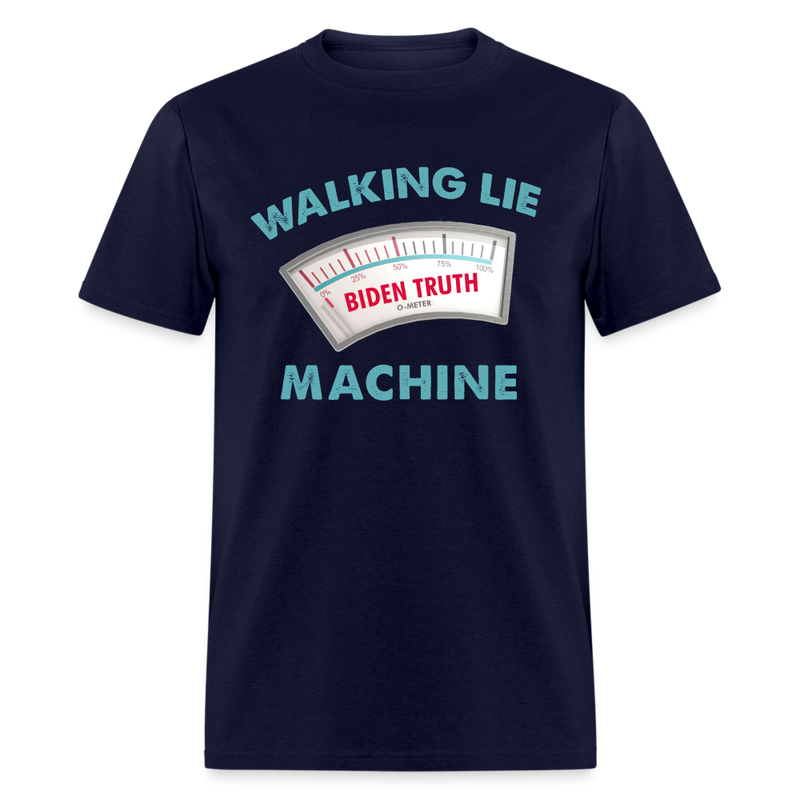 Walking Lie Machine T Shirt - navy