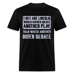 Abe Lincoln Biden Debate T Shirt - black