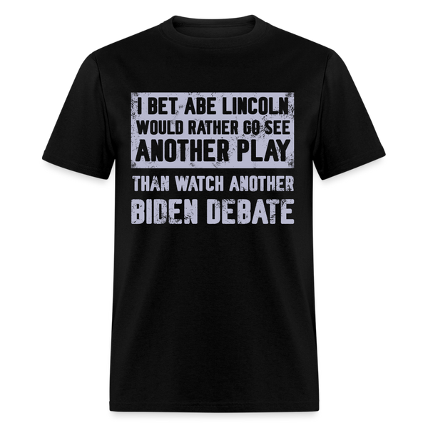 Abe Lincoln Biden Debate T Shirt - black