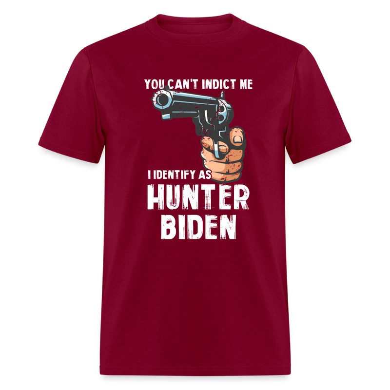 I Identify As Hunter Biden T Shirt - burgundy