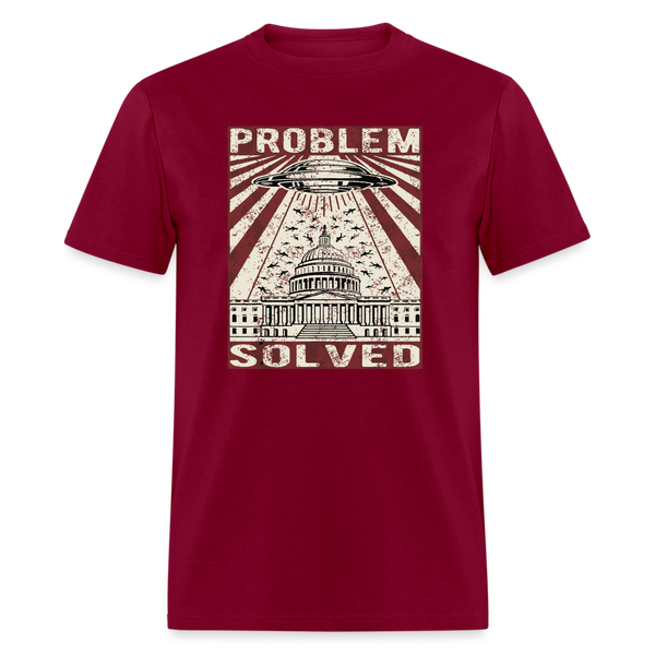 Problem Solved T Shirt - burgundy