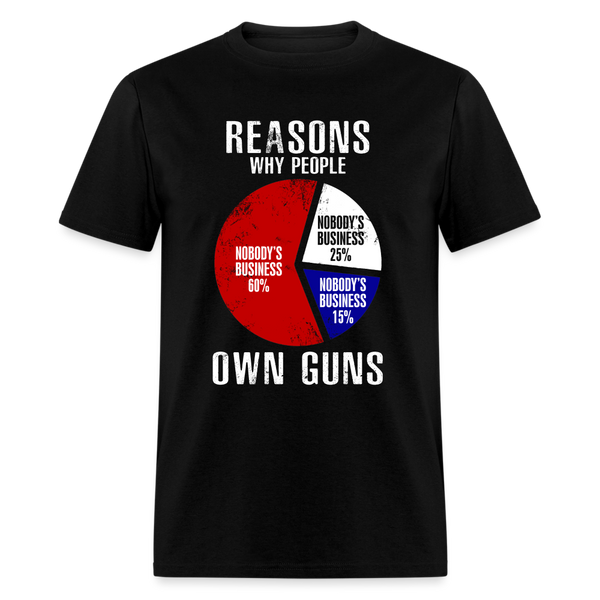 Reasons Why Own Guns T Shirt - black