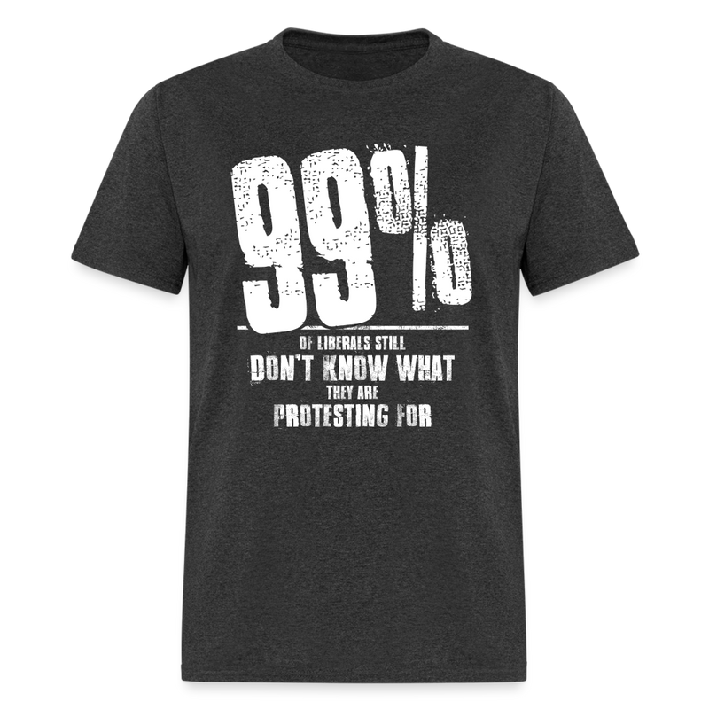 99% Of Liberals T Shirt - heather black