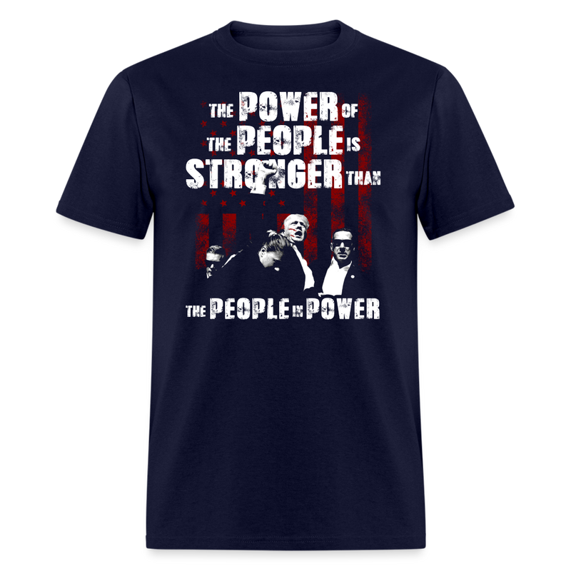 Power Of The People T Shirt - navy