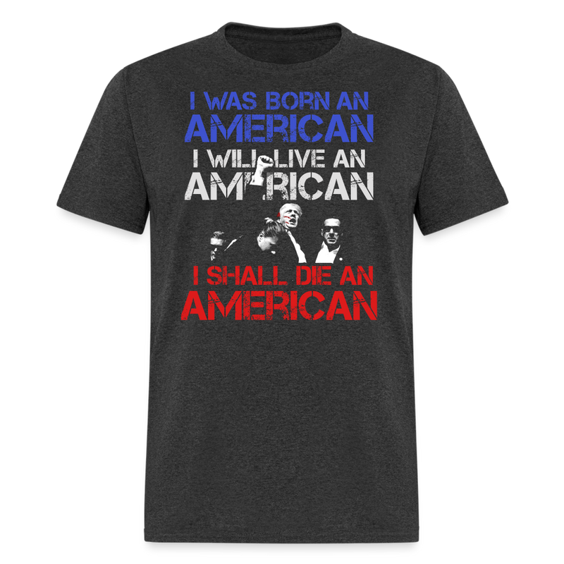 Born American T Shirt - heather black