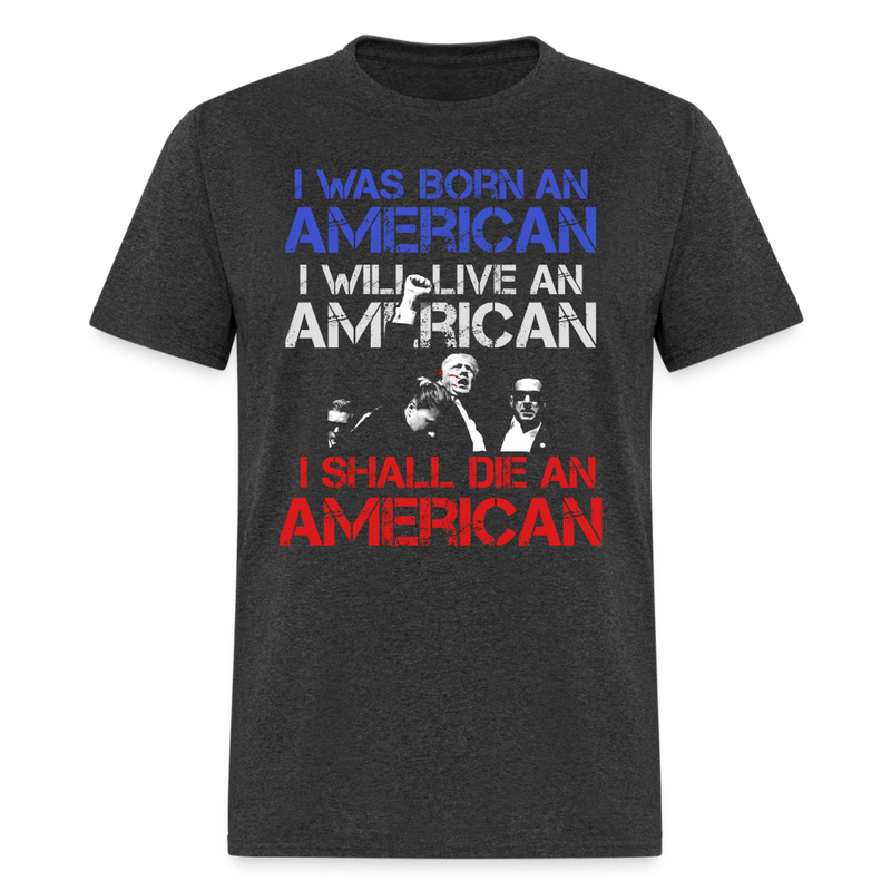 Born American T Shirt - heather black