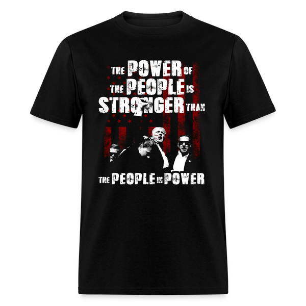 Power Of The People T Shirt - black